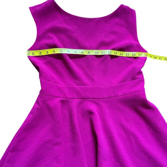 Eliza J Fuchsia Flutter Sleeveless Dress - Size 10 - Picture 5 of 11